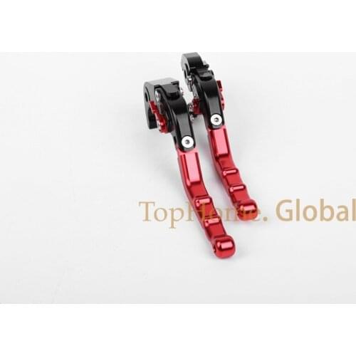 Top quality CNC Foldable Folding Fingers Wave Brake Clutch Levers For Suzuki HAYABUSA/GSXR1300 2008-2014 2009 2010 2011Red&Black