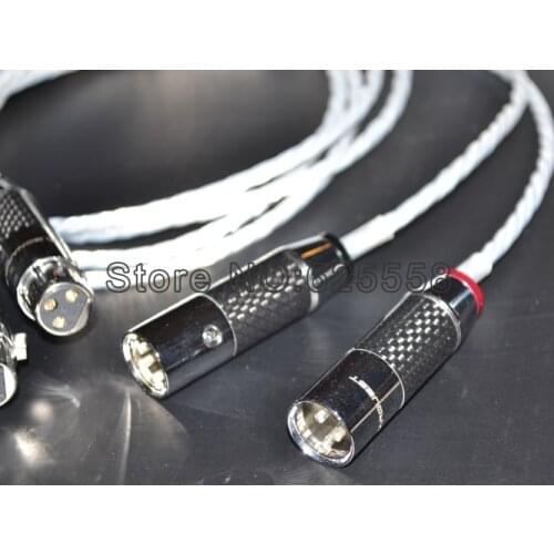 Hi-End pure silver plated Balanced XLR Audio Interconnect Cable 1M Without box