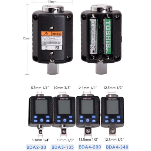 1 Set Steel High Precision Torque Adapter Adjust Electronic LCD Digital Wrench 2020 New