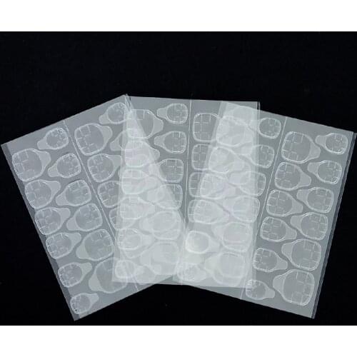 120pcs/5sheets Waterproof Double Side Adhesive Glue Sticker Sticky Tabe False Nail Wearing Tool Stickers Convenient Sticker Tool