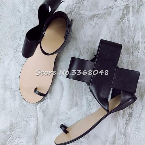 2018 New Fashion Leather Women Gladiator Sandals Flats Bowtie Designer Women Ankle Wrap Wedding Dress Flat Shoes Real Photos