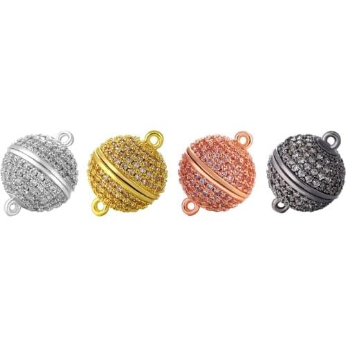 2018 ZHUKOU women necklace bracelet earrings Connectors Jewelry Findings handmade Brass Cubic Zirconia Accessories for Jewelry
