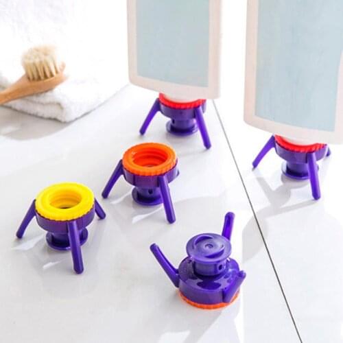 6Pcs Inverted Bottle Cap Holder Shampoo Bracket Leak-proof Cover Lid Stand Kitchen Seasoning Extrusion Bottle Separator Gadget