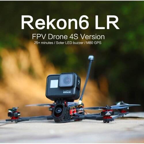 HGLRC Rekon6 LR Analog Zeus F722 Mini 28A 800mW Caddx Ratel 2 Soter Buzzer M80 GPS 2105.5 1500KV 4S 6inch FPV Long Range Drone