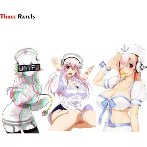 Three Ratels FC738 Super Sonico Waifu car decoration sticker notebook decal