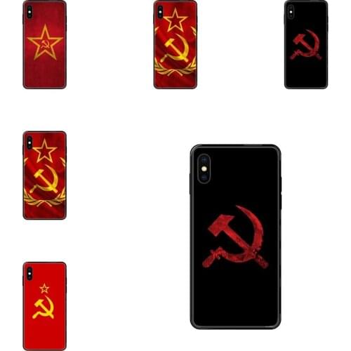 Ussr Soviet Emblem Flag Black Soft TPU Cartoon Pattern Phone Case Places To Buy For Huawei Honor 20 20i 20s 10 10i 6A 7A 7X 8C