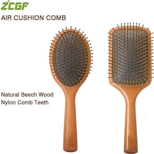 Wood Airbag Massage Comb Reduce Hairloss Hair Styling Tools Hair Scalp Acupuncture Point Massage Comb Anti-Static Detangle Brush