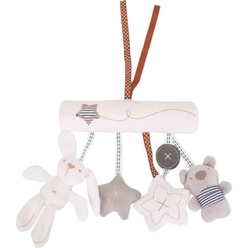 Baby Rattle Toys Animal Doll Bell For Stroller Infant Multifunctional Hand Bell Music Plush Toy Educational Toy