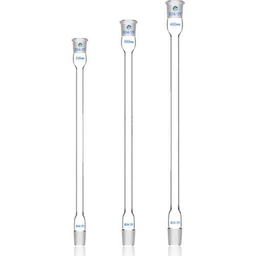 Length 200-400mm Joint 19 24 Lab Borosilicate Glass Air Condenser Tube Pipe Distillation