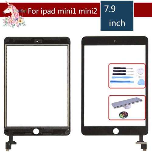 For iPad Mini 1 2 A1454 A1455 mini2 A1490 A149 Touch Screen with IC and Adhesive Digitizer Front Glass Replacement