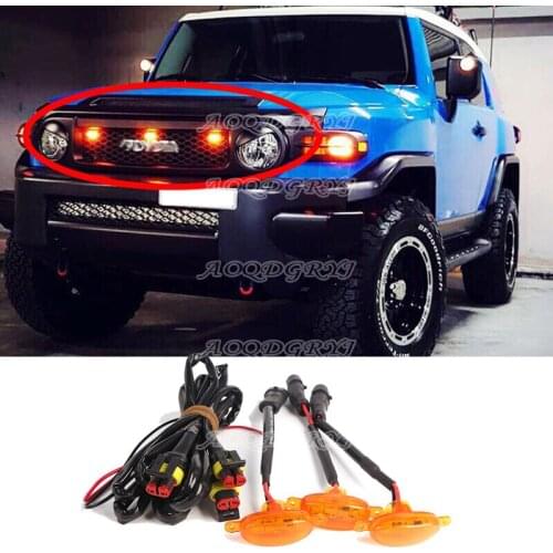 For Toyota FJ Cruiser 2007-2020 LED Car Truck Front Grille Light Kit Decor W/ Wire Speed
