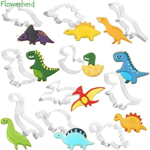 Jurassic Dinosaur Cookie Cutter Biscuit Mold Press Stamp Embosser Sugar Pasty Accessories DIY Cake Baking Mould Baking Tools