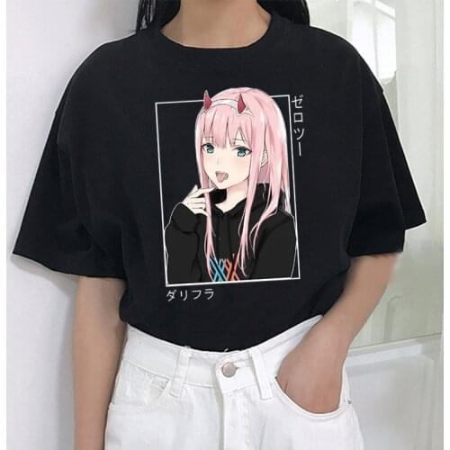 T-Shirt DARLING in the FRANXX Harajuku Unisex Short-sleeved Women T-shirts Streetwear Vintage Shirt Clothes Punk T Shirt