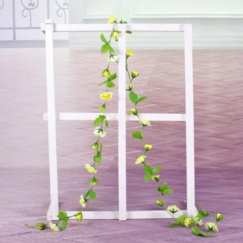 240CM Silk Roses Ivy Artificial Flowers Vine Fake Plant Spring Autumn Garden Arch Decor Hanging Wall Garland Hanging Rattan