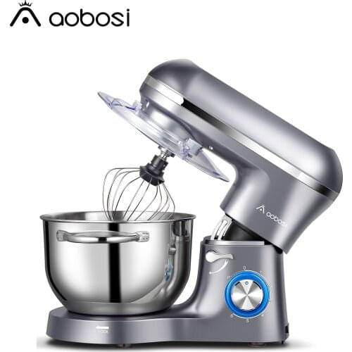 Aobosi Stand Mixer 5.5L Stainless Steel Bowl with 6-speed Kitchen Food Blender Food and Bread Maker