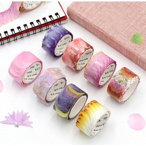 200 Petals/ roll creative flower petal washi tape, masking tape stickers s, DIY dairy, journal, scrapbooking bottle journal