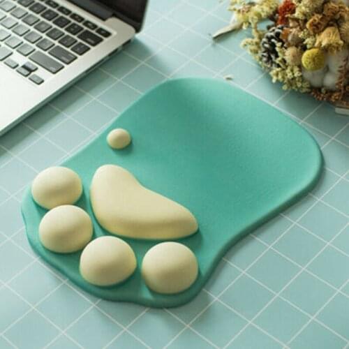 3D Cute Mouse Pad Anime Soft Cat Paw Mouse Pads Wrist Rest Support Comfort Silicon Memory Foam Gaming Mousepad Mat