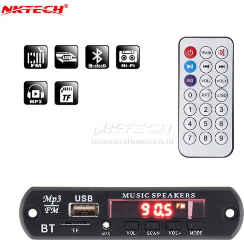 NKTECH Amplifier NK-108BT MP3 Decoder Board Digital Bluetooth 4.0 Lossless APE FLAC Player AUX TF Card FM Car speaker Modified