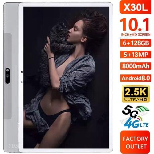 Android 10.1 inch 1920x1200 2.5K IPS Dual 4G Network 6GB RAM 128GB ROM 10 Cores Tablets PC 13.0/5.0MP Dual Wifi Type-C 8000mAh