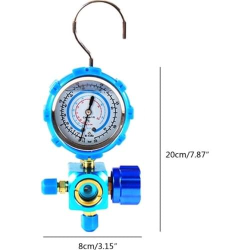 R410A R22 R134A Refrigerant High/Low Pressure Gauge 1/4 Auto Car Air Conditioning Refrigerant Pressure Gauge Tool Refrig