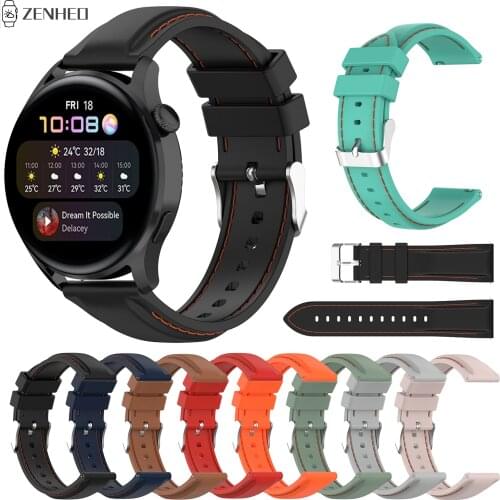 22mm Silicone Band Strap for Huawei Watch 3/Watch 3 Pro Replacement Watchband for Huawei Watch GT2 Pro/Honor Watch GS Pro