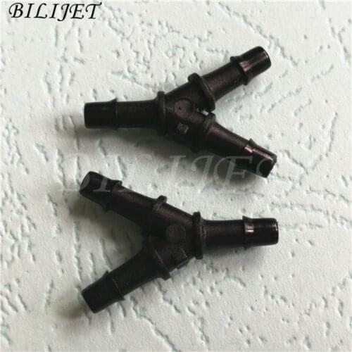Inkjet printer ink hose connector 3X2MM 4X3MM 6X4MM For Seiko DX5 Konica GEN4 GEN5 printhead ink tube connectors Y shape 30pcs