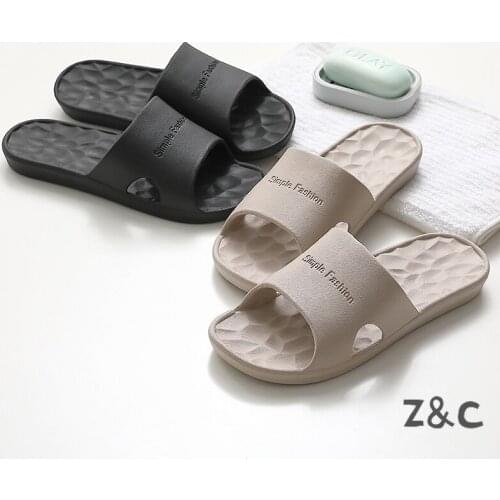 Mens Slippers Summer Home Solid Color Soft Bottom Household Bathroom Bath Mens shoes 2020 home soft slippers women