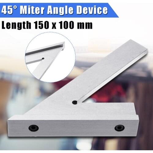 Stainless Steel 45 Degree Miter Angle Corner Ruler Wide Base Gauge Woodworking Measuring Tools