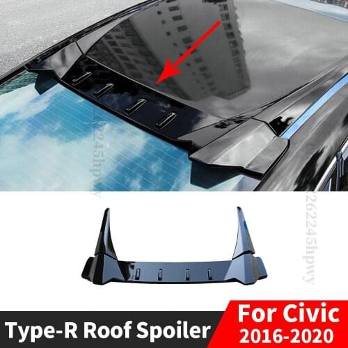Roof Rear Spoiler Wing Splitter Diffuser Trunk Spoiler Modified Body Kit Decoration For Honda Civic 2016 2017 2018 2019 2020