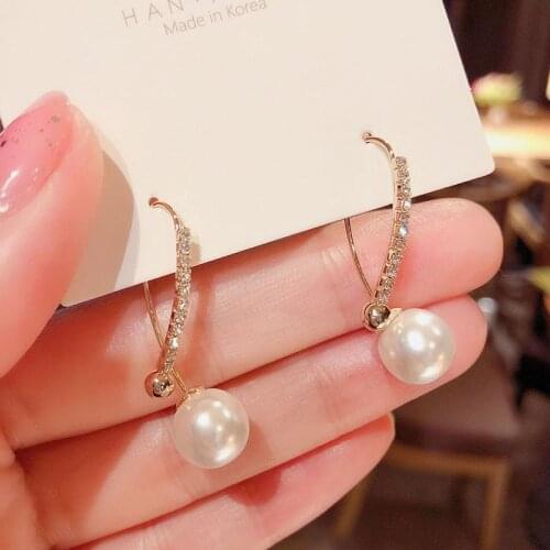 CANZE Ladies S925 Silver Needle Earrings Elegant Hypoallergenic Eardrop Stud Korean Earring