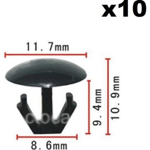 10pcs OEM For Honda Fastener Rivet Hood Trunk Moulding Retainer Clip For Civic / Integra 91518-SM4-003 Hood Seal Strip Buckle
