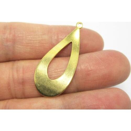 Brass charms 35x15mm Drop Raw brass earrings findings pendant-20pcs R782