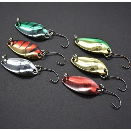 6pcs/lot 31mm/3g Anti-Corrosion Bionic Freshwater Metal Fishing Lures Artificial Sequin Lure Professional Fishing Hard Bait