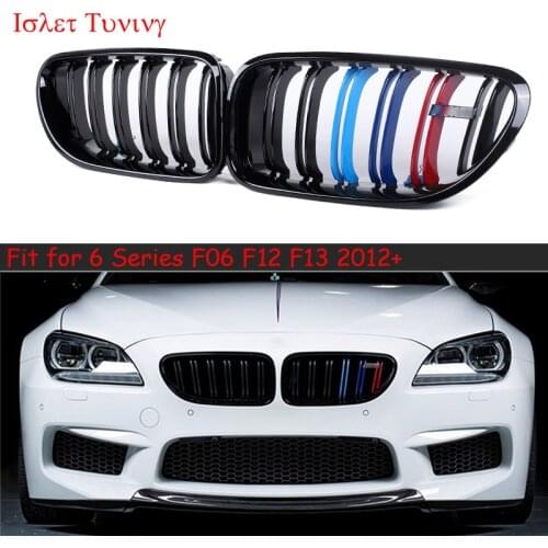 F06 M color Front Bumper Racing Grille for BMW 6 Series F06 F12 F13 Replacement Gloss Kidney Grills 2012