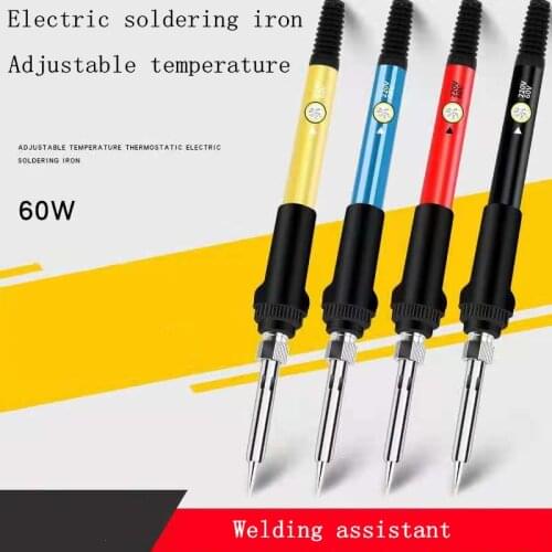 Electric soldering iron 60W temperature display temperature adjustable soldering iron tip 220V soldering tool 200-450 degrees