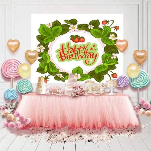 Backdrop Photo Happy Birthday Background Photos Child Girls Studio Photocall Photozone Photography Decorations