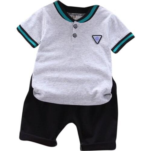 New Summer Baby Girls Casual Clothes Children Boys Cotton T Shirt Shorts 2Pcs/sets Toddler Active Sportswear Kid Infant Clothing