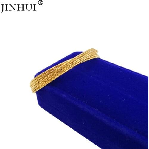 Jin Hui 1pieces of Gold color Copper Bracelets for Women Dubai Bride Wedding Jewelry Bracelet Middle East African wedding gifts