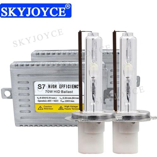 SKYJOYCE High Power 12V 24V 70W HID Headlight Kit Original DLT S7 HID Ballast H1 H7 H11 D2H Ceramice Base HID Bulb 4300K 6000K
