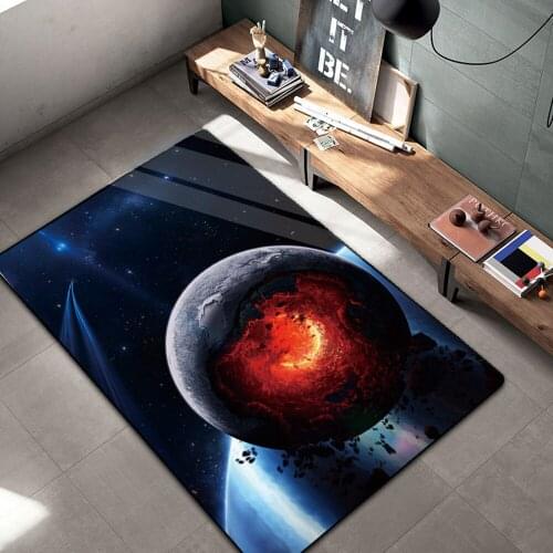 Starry universe 3D Printing Kids Room play Area Rugs Christmas Anti-slip kitchen Mats Nordic Large Carpets for Living Room Decor