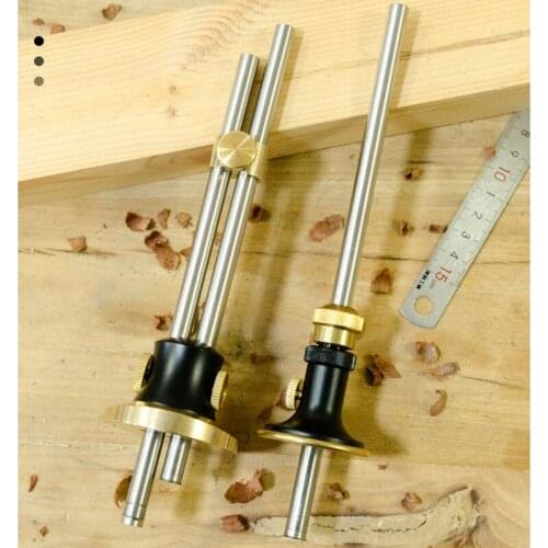 Stainless Steel Woodworking Scribe Marking Gauge Fine Tuning Mortise Scriber Ruler High Precision Carpenter Tool