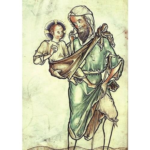Decorative Fun Magnets , Bible Story Westminster Psalter St_Christopher Metal Fridge Magnet 5242