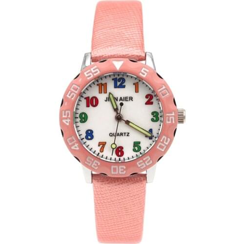 Cute Fashion Childrens Watches Kids Student Girls Boys Quartz leather Wrist Watches Clcok Party Gift