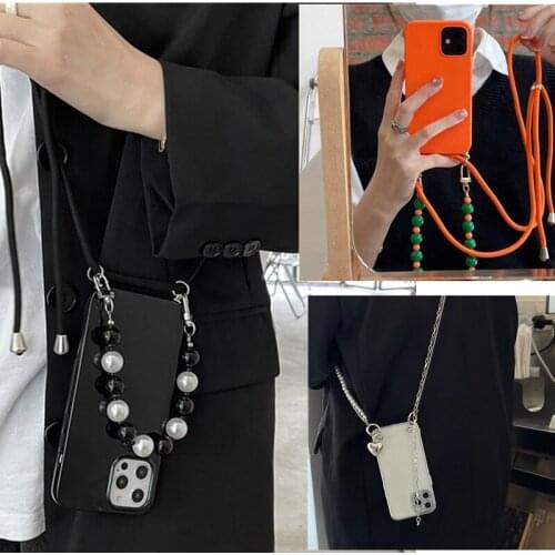 Fashion Pearl Bracelet Crossbody Shoudel strap phone bag case For iphone 11 pro max case XS MAX 12 Pro max 7 8 plus X XR cover