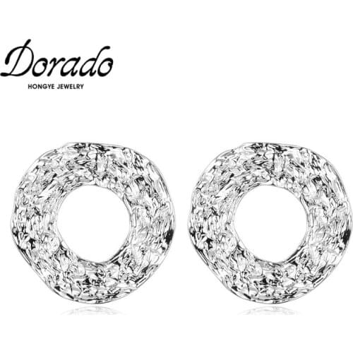 Dorado Punk Round Stud Earrings For Women Simple Retro New New Fashion Brincos Jewelry Party Gifts Hot Sale Best Friend