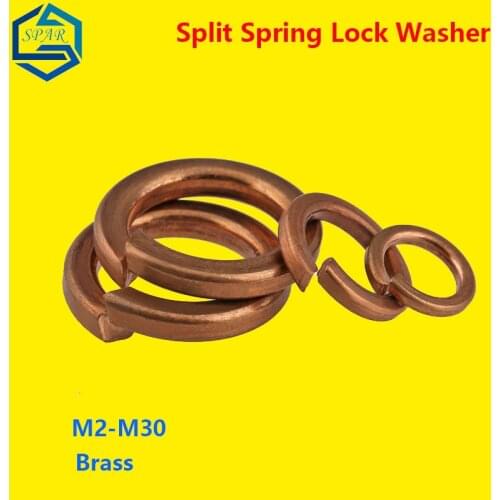 Split Spring Lock Washer locking Elastic Gaske Split Lock Washer Split Lock Elastic Gasket Spring Lock Washer Brass GB93