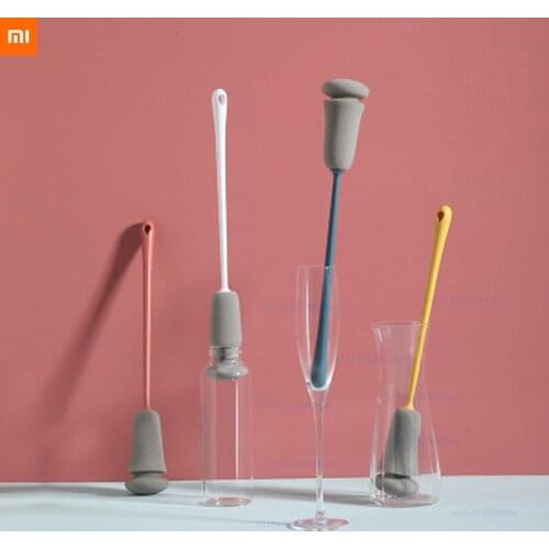 Xiaomi mijia Sponge Cup Brush Long Handle Replaceable Kitchen Cleaning Tool Soft Sponge bottle Brush Beautiful practical