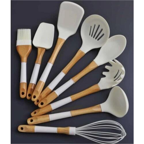 Chef Silicone 8 Parts Service Team stain-resistant Kitchen Utensil Practical Effective Safe