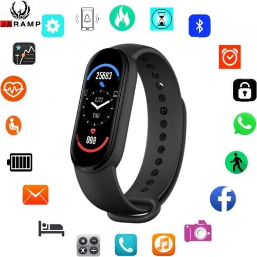 2021 M6 Smart Watch Men Women Heart Rate Monitor Blood Pressure Fitness Tracker Smartwatch Sports Bracelet Clock For Xiaomi iOS