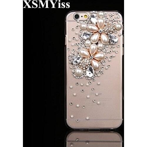 XSMYiss Luxury Bling Glitter Rhinestone Diamond Clear Soft TPU Phone Case for iPhone 12 11 Pro Max 5 6 Plus 7 8 Plus XR Xs Max